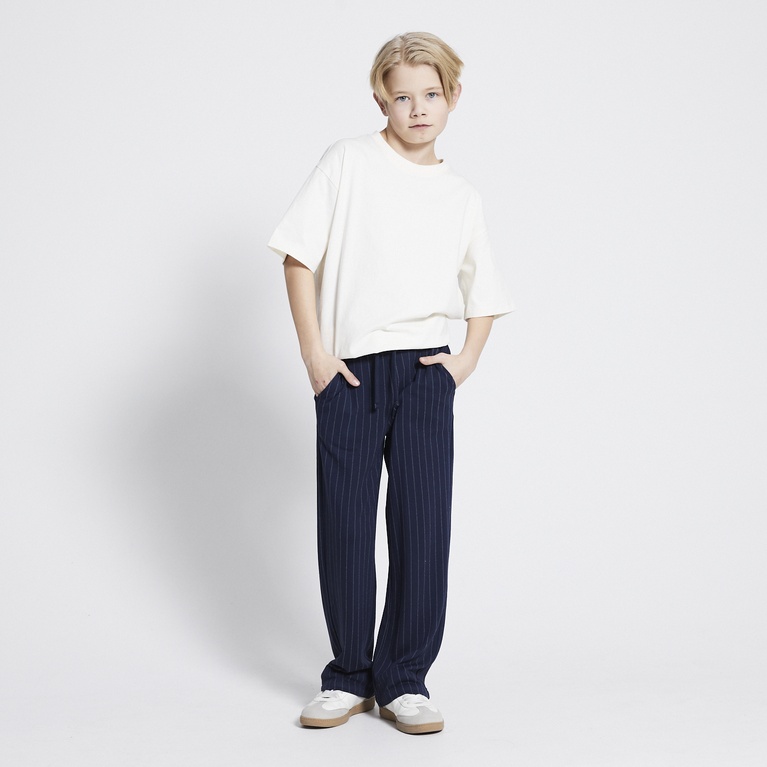 Striped drawstring pants "Ferry" Navy